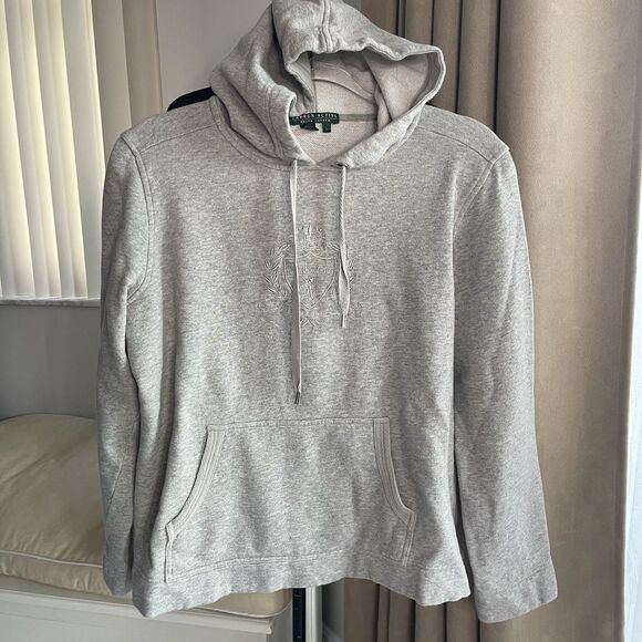Ralph Lauren Tops - Vintage lauren active Ralph Lauren Silver Crown Big Logo Embroidery hoodie L
